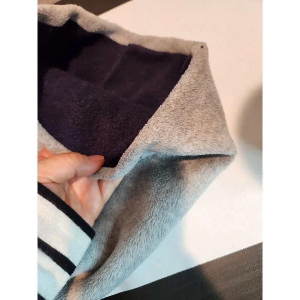 Vintage Patagonia Fleece Neck Gaiter Gray Navy Unisex Neckwarmer ski snowboard